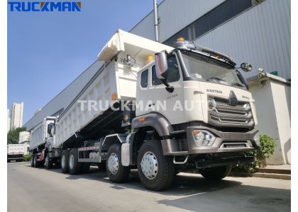 45 Tons SINO TRUCK HOWO NX 12 Wheels Tipper Truck Arrive At Guyana