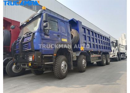 12 Wheels SINOTRUK HOWO 400HP Tipping Truck For DRC