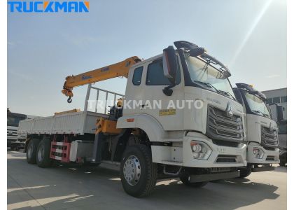 6X4 SINOTRUK HOWO NX 380HP Truck Mounted Crane To Nigeria