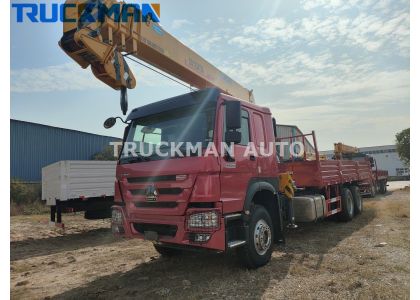10 Wheels SINOTRUK HOWO 400HP Truck Mounted Crane For DRC